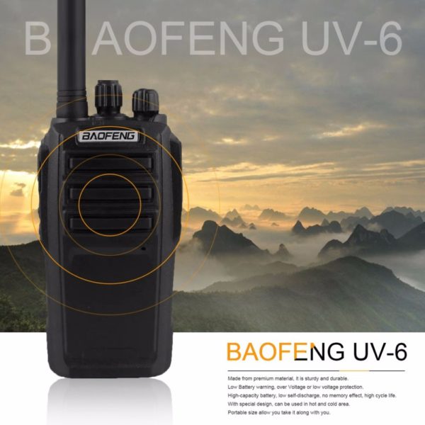 Free Shipping Baofeng UV-6 Long Distance Ham Radio Dual Band Walkie Talkie with CE FCC RoHs Approval