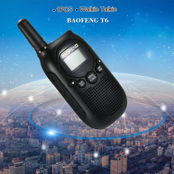 New Arrival Baofeng Walkie Talkie T6 0.5W FRS PMR Fashion Mini Handheld Two-Way Radio BF-T6 For Kids Toy Ham Radio Transceiver