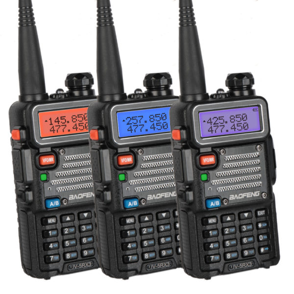 Baofeng UV-5RX3 Tri-Band Long Range Walkie Talkie 200Mhz-260 /136-174Mhz/400-520Mhz