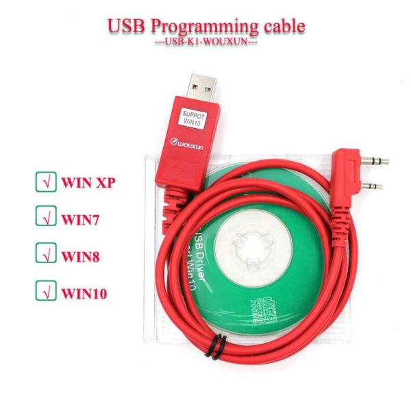 PGO-002 Programming Cable Win10 for Wouxun UVD1P UV6D UV899 UV9D Plus Radios