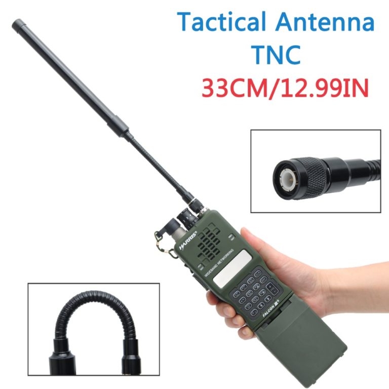 Walkie Talkie Gooseneck Tactical Antenna CS TNC Dual Band Foldable for