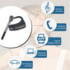 Wireless Bluetooth Dual PTT Headset/Earphone Support IOS Android phone Two-way Radio and Walkie Talkie Apps Zello Azzeti