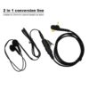 2-in-1 PTT Cable for 3.5mm Earpiece Motorola MTP850 MTH650 MTH800 MTH850 MTS850 MTH600 Two Way Radio - Image 2