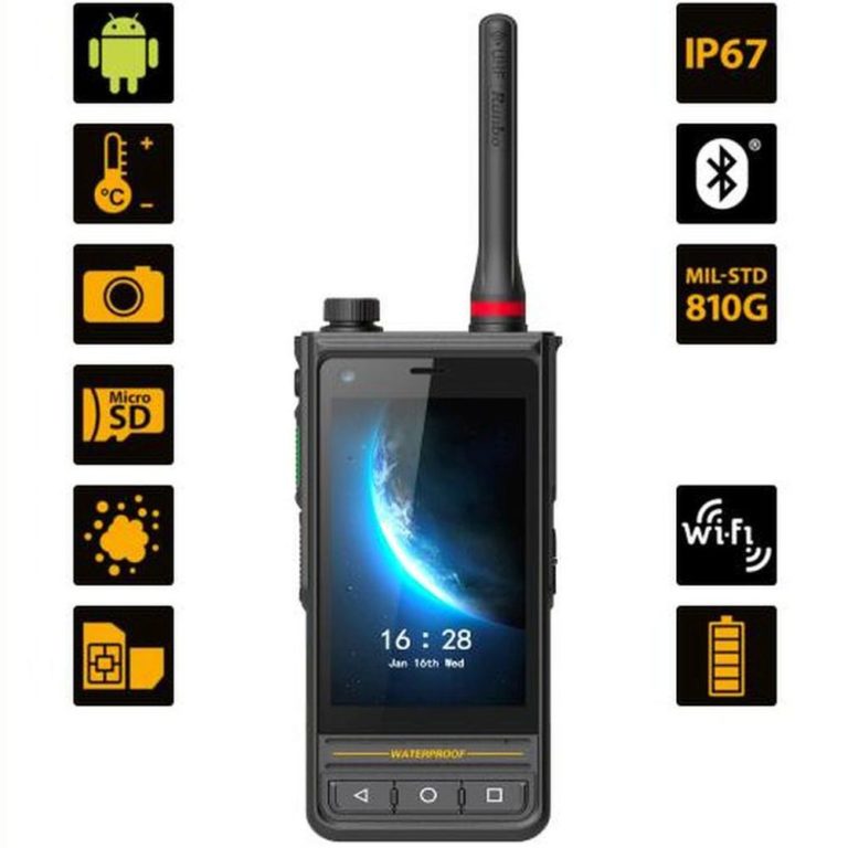Runbo E72 4G LTE PDT Police UHF/VHF DMR Walkie Talkie IP67 Waterproof ...