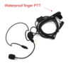 Advanced Unilateral Headphone Mic Finger PTT Neckband Earpiece Cycling Field Tactical Headset For Kenwood BAOFENG Radio - Image 2