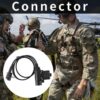 Portable Tactics PTT Earphone Connector U94 for Vertex Standard VX-231 VX150 VX-160 VX-168 VX-180 Interphone Headphone Connector Black