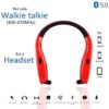 Alafone AF4 Neckband Mini Walkie Talkie Analogue Communication UHF 400-470MHz 99CH Bluetooth Headphone for phone/pad/android for two way radio