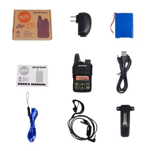 BAOFENG MINI Two Way Radio BF-T1 Walkie Talkie UHF 400-470mhz 20CH Portable Ham FM CB Radio Handheld Transceiver - Image 6