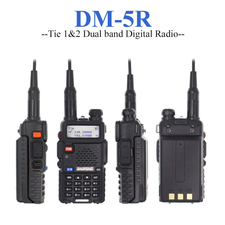 Baofeng DM5R Plus Tier II Digital Walkie Talkie Repeater DMR TwoWay VHF UHF Dual Band Radio