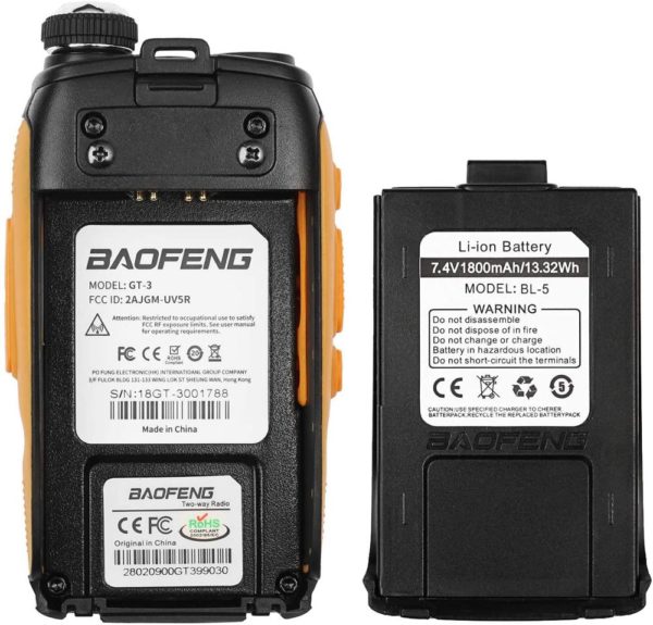 Baofeng GT-3 Mark II VHF UHF Dual-Band FM Ham Two-way Radio Walkie Talkie with Original Remote Speaker - Image 3