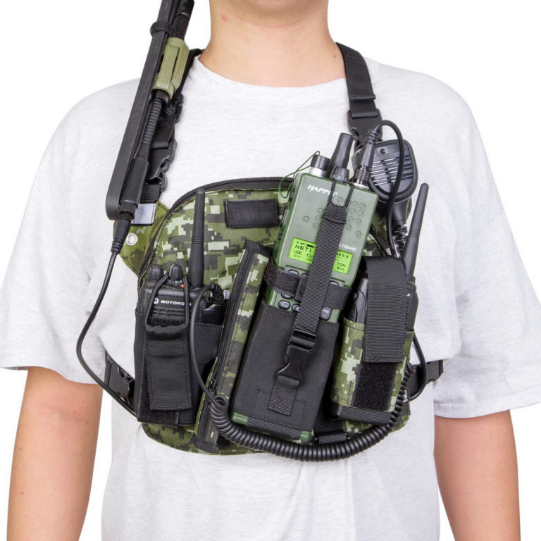 For Military Kenwood Motorola TYT Baofeng Handheld Two Way Radio Tactical Harness Vest Rig Chest