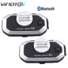 Easy Rider English Version 850mAh 2PCS Vimoto V8 Helmet Bluetooth Intercom Motorbike Stereo BT Headset Headphones For Mobile Phone GPS 2 Way Radios