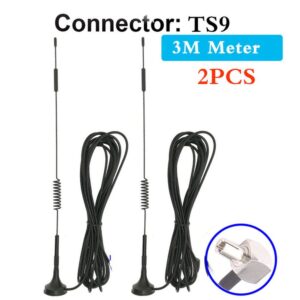 2PCS 2G 3G 4G LTE magnetic antenna 700-2700MHz 12dBi TS9 SMA-male connector 3M GSM external router antenna 