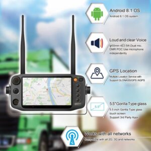 Estalky E610 4G PTT DMR All Networks Vehicle Car Radio GPS 5.5" Gorilla Glass Base Station