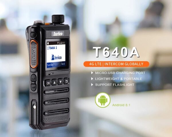 Inrico T640A 4G Best Selling Wcdma Handheld Military Radio Walkie Talkie with SIM Card and Small Display