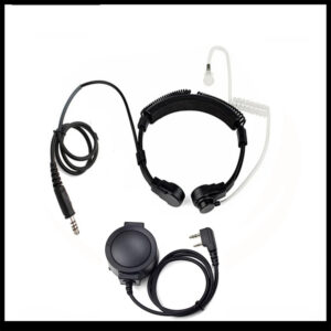 NEW Walkie Talkie Tactical Throat Mic Earpiece Headset Microphone NATO Plug for Kenwood Baofeng UV-5R