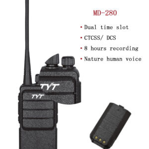 TYT MD-280 Digital Walkie-Talkie 5W Professional Radio DMR TIERI &TIER II Simple Function