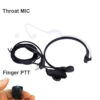 2Pin PTT Throat Mic Covert Acoustic Tube Earpiece Headset with Plastic Ear Bud Walkie Talkie Headphone for Baofeng UV-5R - Image 2