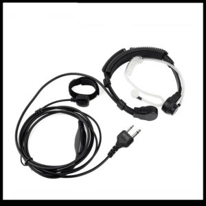 ICOM Radio Mic Adjustable Throat Microphone Earpiece for  ICOM IC-V80 IC-V85 IC-F3 F4 IC-F20 IC-V82