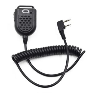 2 Pin Mini Speaker Microphone PTT Hand Mic for Walkie Talkie Kenwood Baofeng UV-5R UV-5RE Plus BF-888S GT-3 H777 TYT PUXING Ham Radio