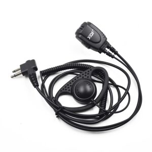 2 Pin Security Guard Clip Ear Earpiece Headset Mic PTT for Motorola Walkie Talkie GP300 GP3688 CP200 Portable Radio DP1400