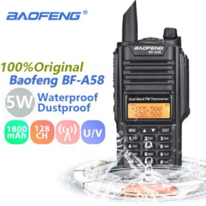 Baofeng BF-A58 Walkie Talkie IP67 Marine Waterproof UHF VHF Dual Band Two Way Radio