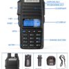 2pcs/lot Baofeng UV-82 Radio with SRH805S High Gain Antenna Speaker Microphone USB Programming Cable - Image 2