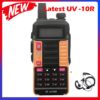 Lastest Baofeng BF-UV10R Long Range 10W 128CH Dual Band Free Headset Handheld Walkie Talkie Ham CB Radio - Image 3