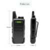 2pcs WLN KD-C1 Ham Slim Mini Radio Handheld 2 Way Radio HF Transceiver USB Charging KD-C1 uhf Walkie-Talkie - Image 4