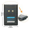 Kirisun 1200mAh Battery for PT4200 PT5200 PT558 PT668 PT558S PT-4200 Two Way Radio - Image 2