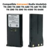 KNB-16 KNB-16A KNB-17A KNB-21 2000mAh Ni-MH Battery for Kenwood TK-480 TK-380 TK-280 TK-290 Two-Way Radio - Image 6