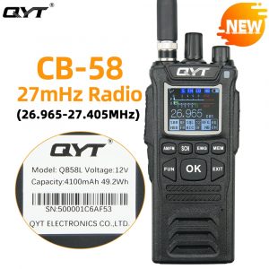 QYT Handheld CB-58 Walkie Talkie 26.965-27.405MHz 40 Channel AM FM CB Radio