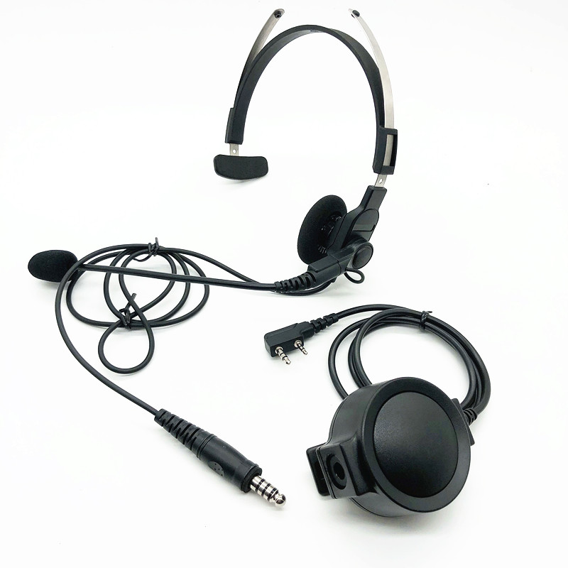 boom mic walkie talkie with headset and mic