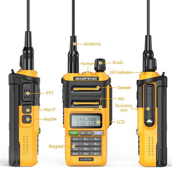 Baofeng UV-9R PRO Waterproof Walkie Talkie High Power Dual Band Two Way Radio - Image 4