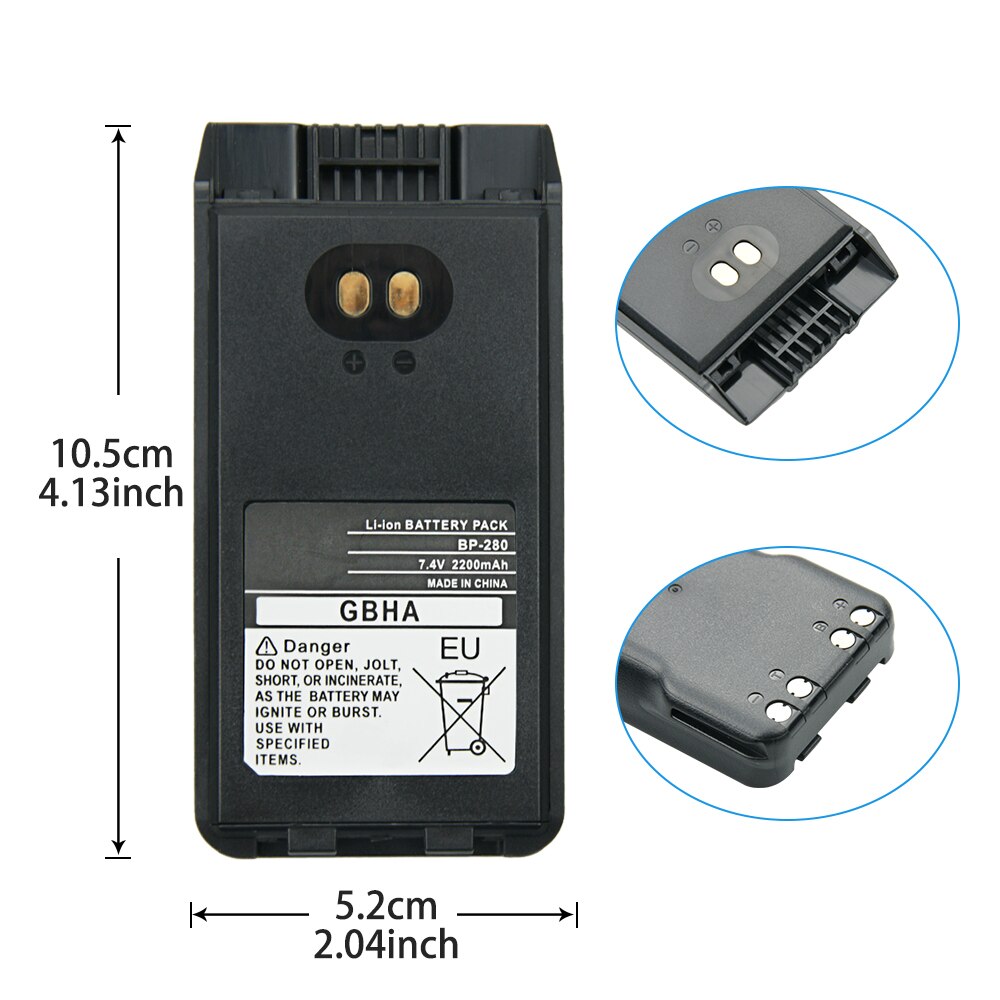 thumbnail image 2 of Banshee BP-280 / BP-280Li Replacement Battery For ICOM F1000 & F2000 Series Radios – 2200mAh Li-Ion 2 of 5