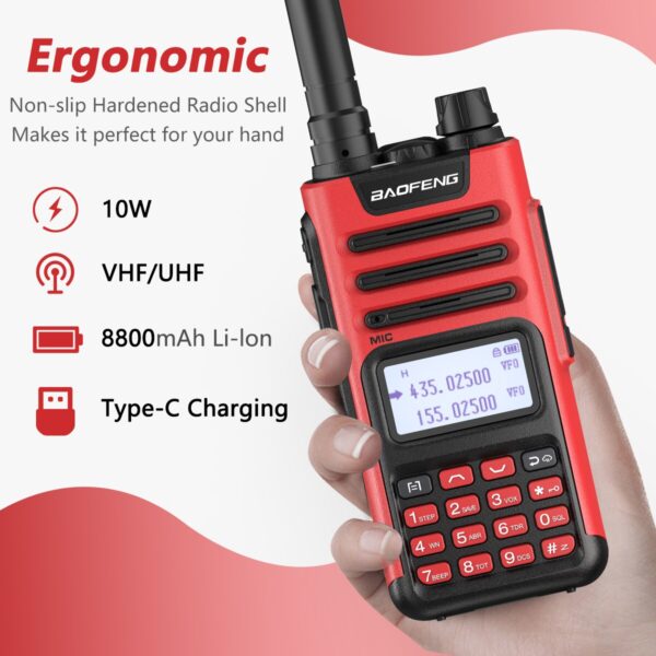 2022 New Baofeng UV-13 PRO 10W Walkie Talkie Dual band Transceiver Two Way Radio - Image 4