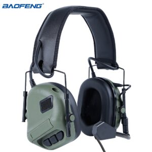 Baofeng Tactical Helmet Headset Noise Reduction Sound Pickup with PTT for Military Walkie Talkie Outdoot Hunting Radio AR-152
