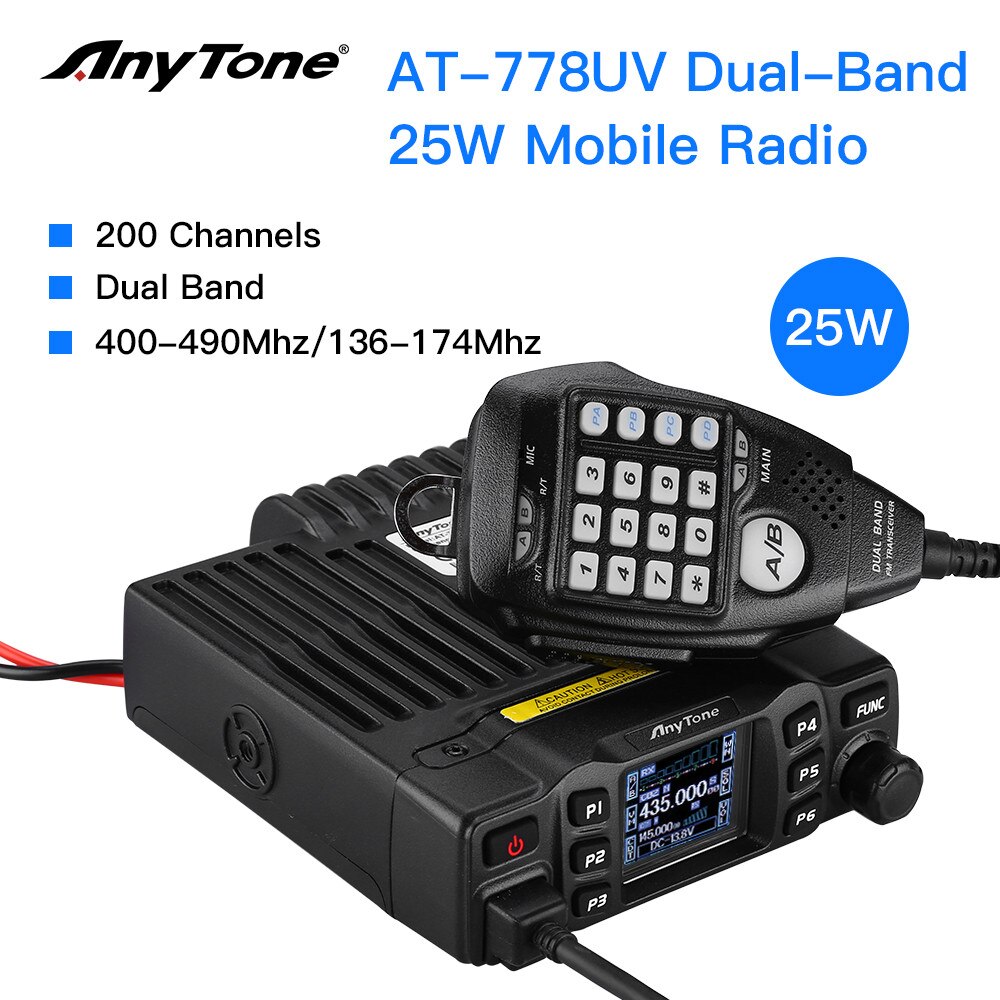 AT-778UV 136-174MHZ 400-490MHZ Transceiver Mobile Amateur Radio Walkie  Talkie