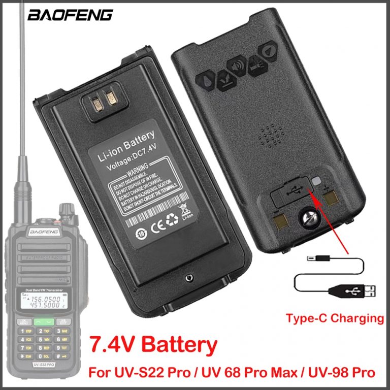Baofeng Radio Battery with TypeC Charging for UV68 Pro UV98 Pro UV
