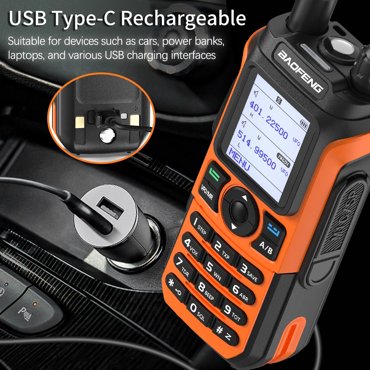 Baofeng UV-21 Pro 10W Walkie Talkie Long Range Portable Ham Radios Type-c  Amateur Two-Way Radio UHF VHF For Hunting - Two Way Radio