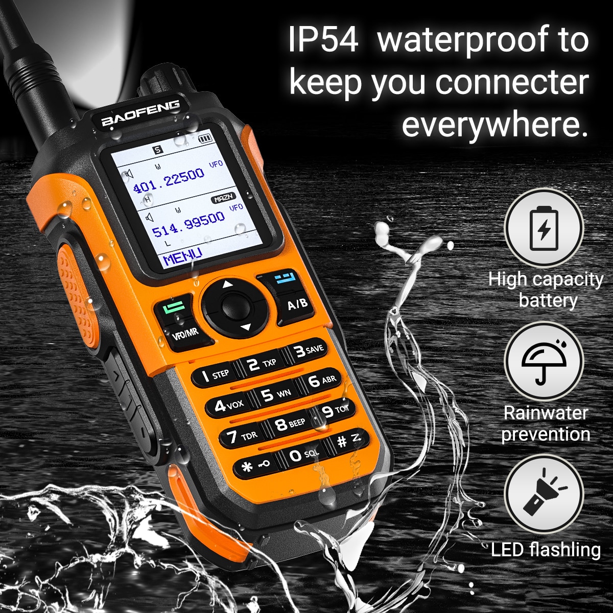 Baofeng UV-5R Ham Radio Handheld Dual Band Two Way Radios Long Range Walkie  Talkies for Adults Rechargeable Amateur Portable VHF/UHF Military Radio