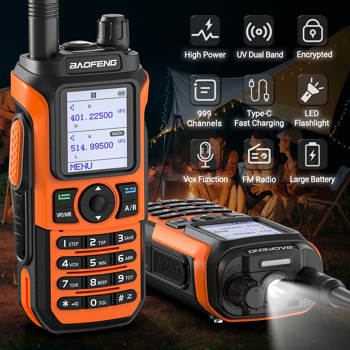 Baofeng UV-98 PRO High Power Walkie Talkie Long Range Waterproof Radio -  Any Radios