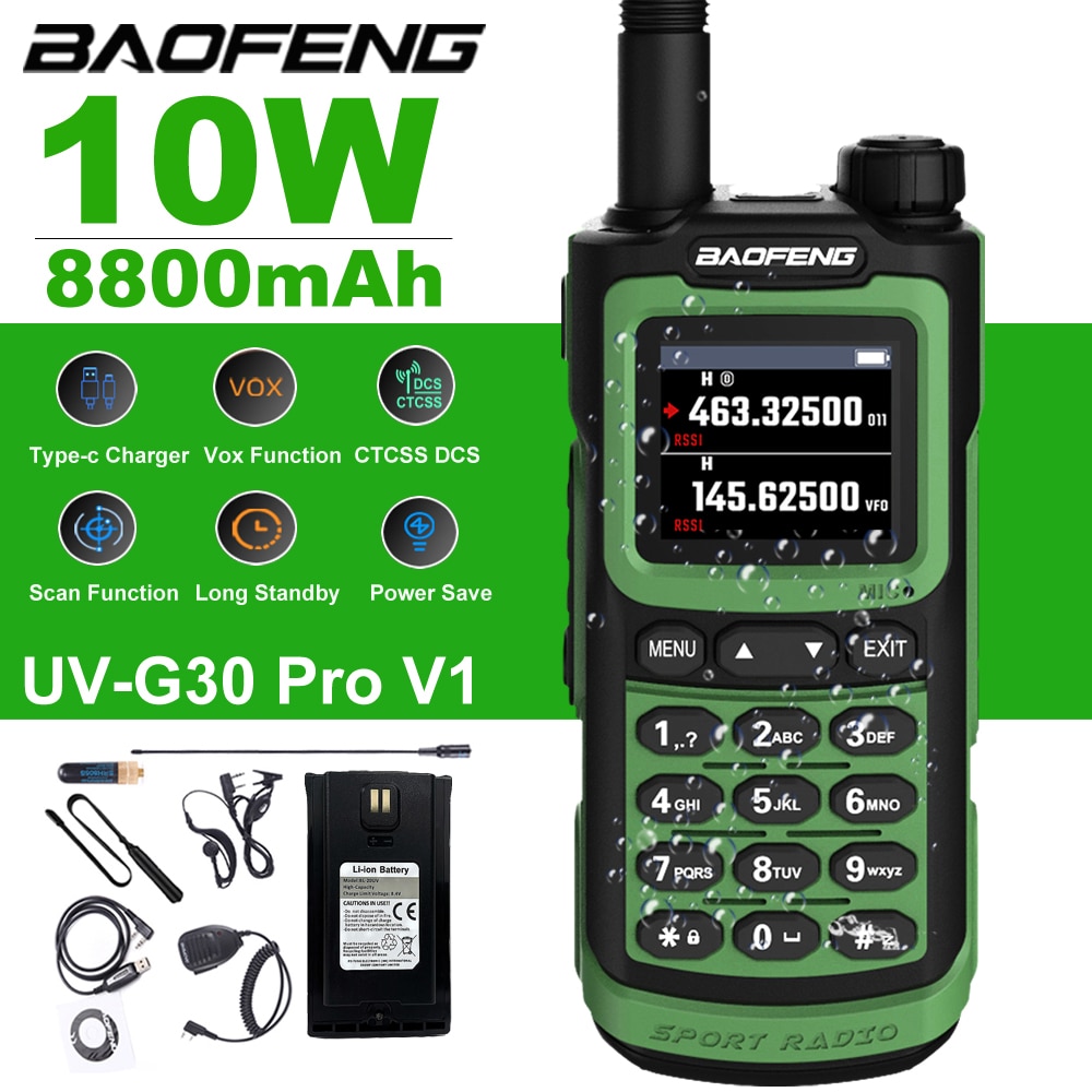 2023 BAOFENG UV-22L Walkie Talkie Dual Band 5W Power 1800mAh Portable Two  Way Radios BF-UV22L One Click Frequency Matching - Two Way Radio