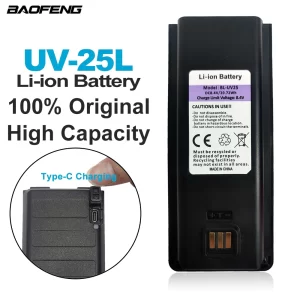 Baofeng UV-25L Portable Radios High Capacity Replacement Battery 8000mAh Long Standy Extra Battery BL-UV25