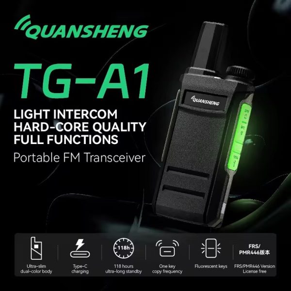 QuanSheng TG-A1 Mini Handheld Walkie Talkie UHF 400-470Mhz - Image 2