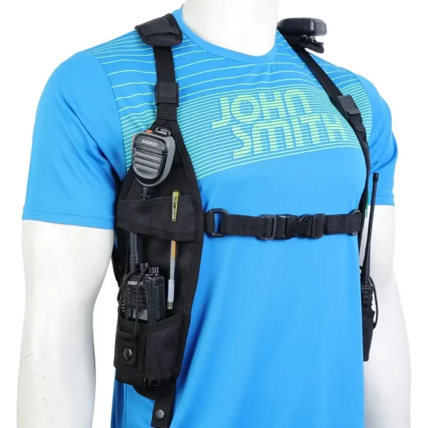 Functional Tactical Pouch Chest Bag Double Shoulder Chest for TYT Baofeng BF-888S UV-5R UV-13 UV-9R PRO Walkie Talkie Radio