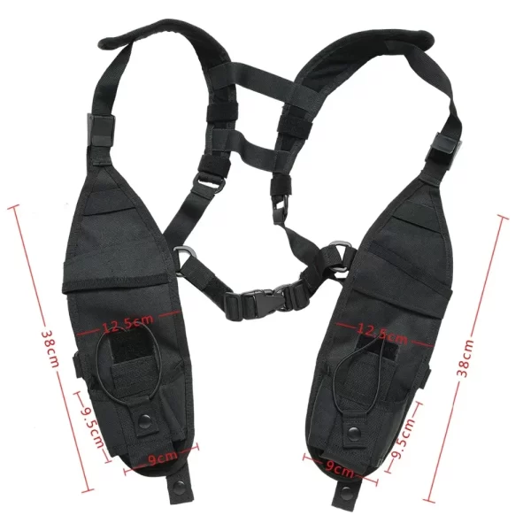 Functional Tactical Pouch Chest Bag Double Shoulder Chest for TYT Baofeng BF-888S UV-5R UV-13 UV-9R PRO Walkie Talkie Radio - Image 4