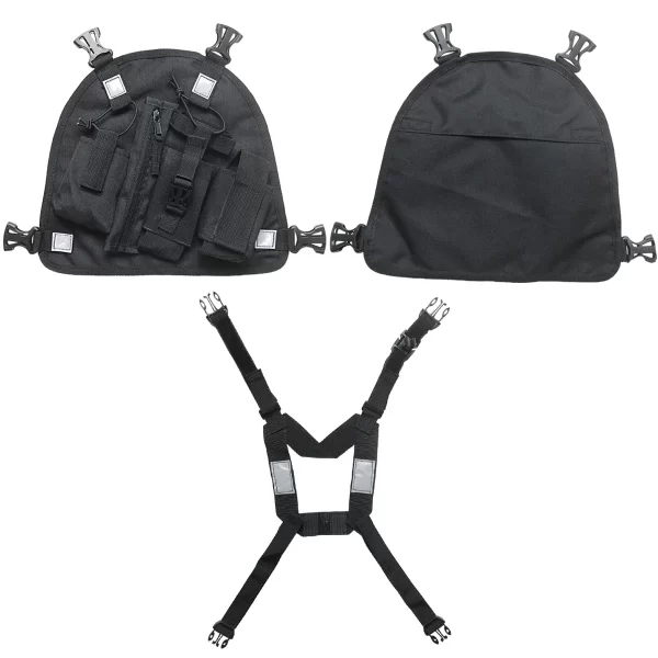 Walkie Talkie Chest Pack Harness | Police, Workshop, Construction Use | Holds Radio, Tools, Phone