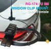 Nagoya 3M RG-174U Cable Window Clip Mount Antenna Mounting Bracket RB-CLP BNC Mount for Portable Two Way Radio