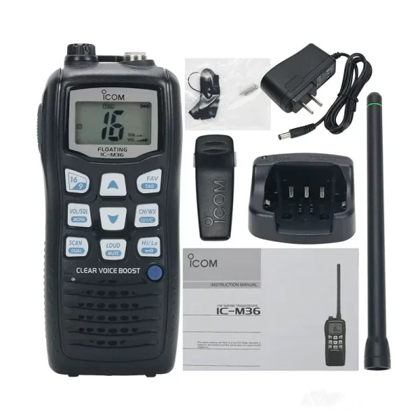 ICOM IC-M36 IPX7 Floating Walkie Talkie 6W 10KM VHF Marine 2 ways Radio